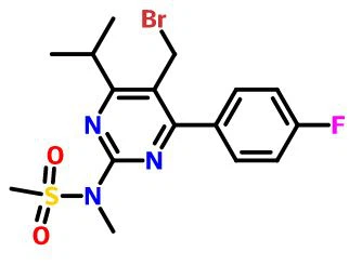 N-[5-Bromomethyl-4-(4-fluorophényl)-6-isopropylpyrimidine-2-yl]-N-méthylméthane Sulfonamide CAS NO.799842-07-2