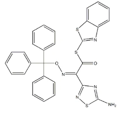 CAS 209467-59-4 (2Z)-2-(5-amino-1,2,4-thiadiazol-3-yl)-1-(1,3-benzothiazol-2-ylsulfanyl)-2-[(triphénylméthoxy)imino]éthane-1-one